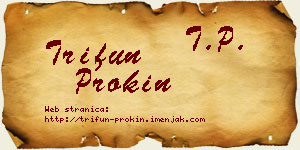 Trifun Prokin vizit kartica